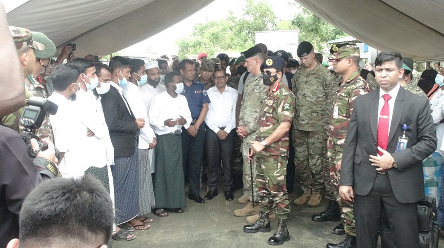 High-ranking military officers of 24 countries visit Rohingya camps