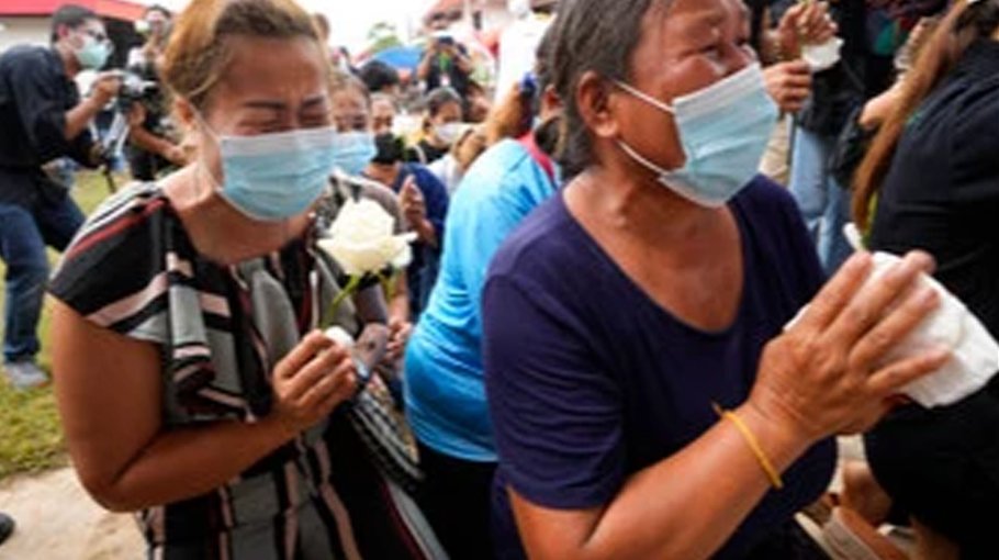Relatives grieve children killed at Thai daycare centre