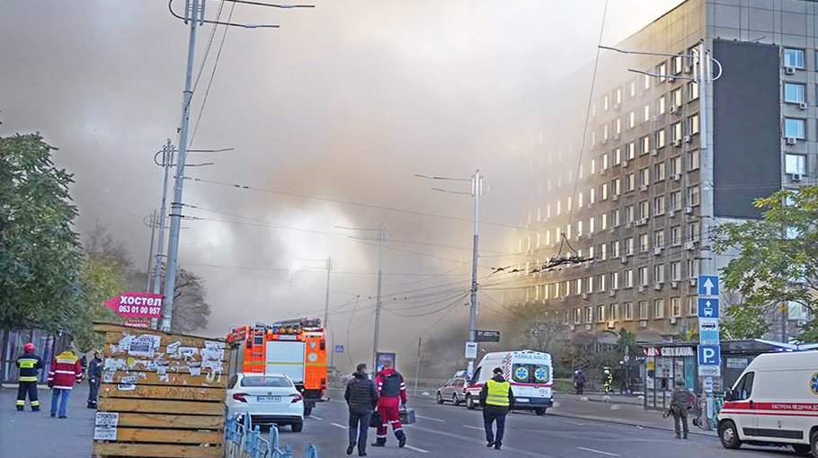 Waves of suicide drones strike Ukraine’s capital, three killed