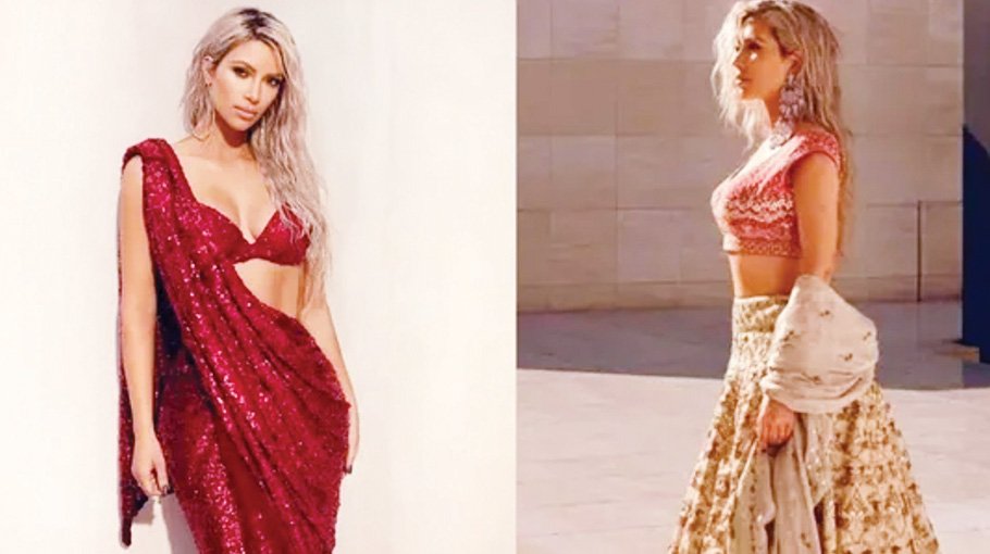 Kim Kardashian decked up in Indian outfits for photoshoot 