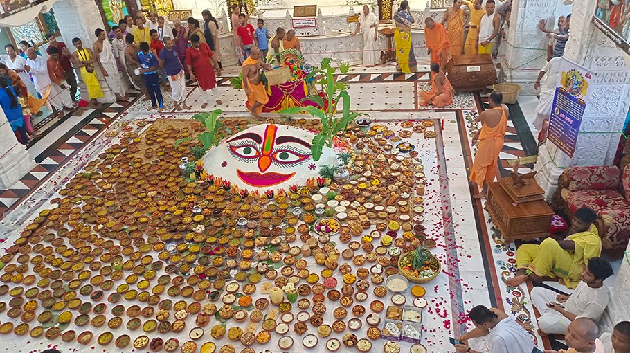 ‘Annakut festival celebrated in ISKCON temple’