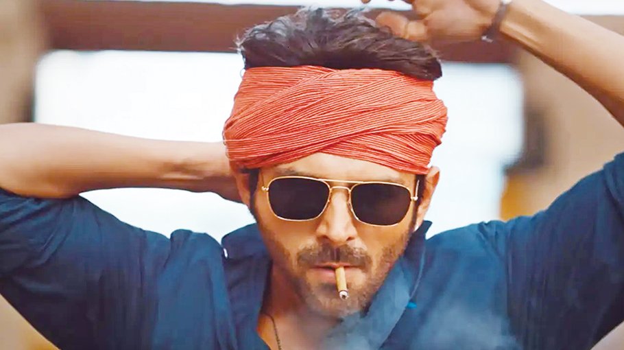 Fans get Kartik’s rare  action avatar in  Shehzada teaser