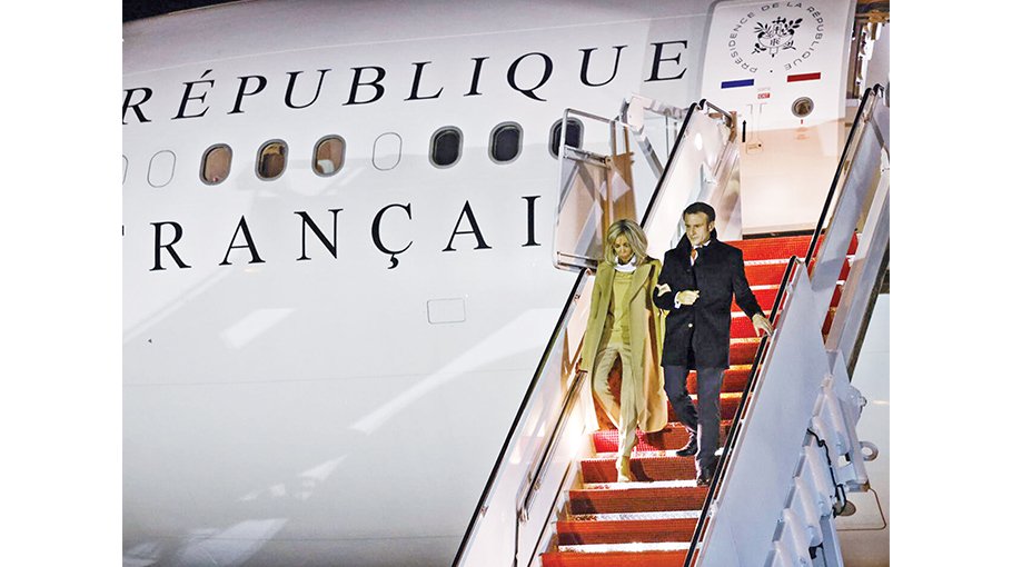 Macron kicks off US state visit, with trade dispute looming