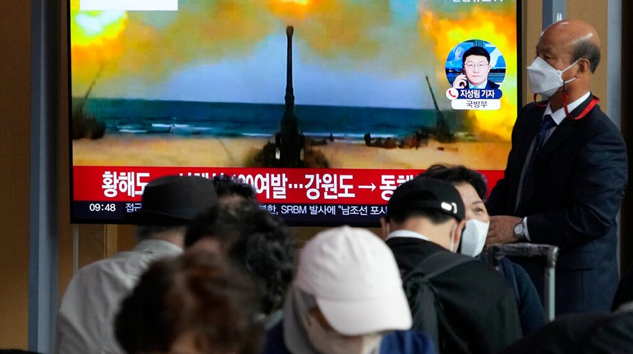 N Korea fires artillery  again over South’s drills