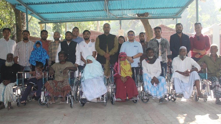 Persons with disabilities get wheelchairs in Mirsharai 