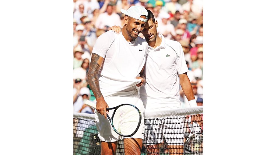 Djokovic praises Kyrgios for support in tough times