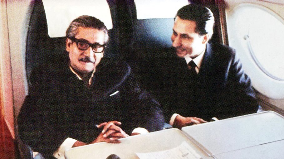 Two old friends in the VVIP flight from London to Dhaka