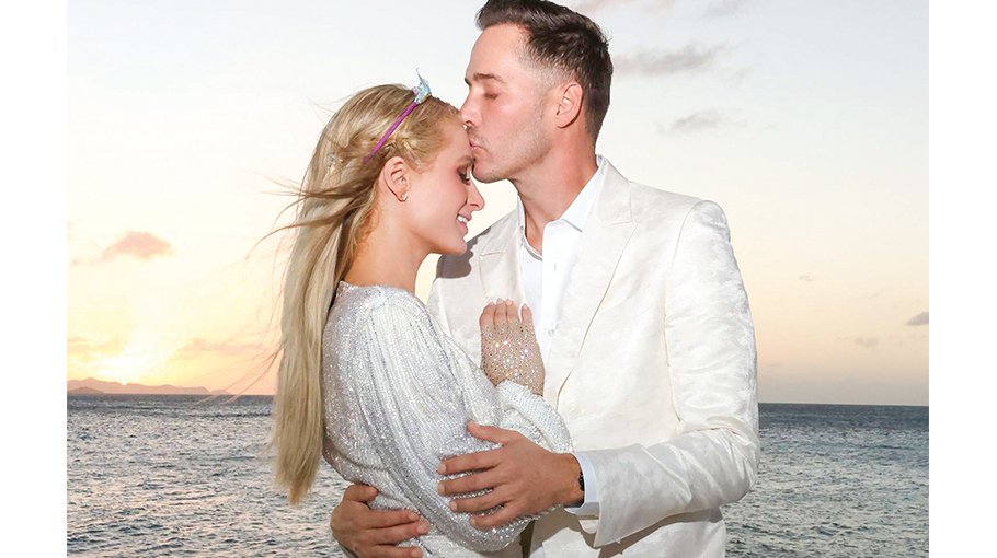 Paris Hilton welcomes 1st child with husband Carter 