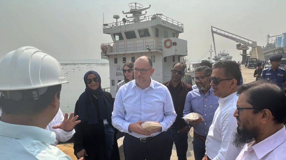 US Ambassador Haas visits Megna group soy facility