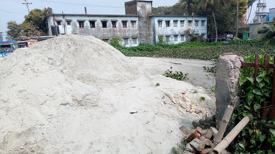 Century-old pond being filled up in Burichang, locals in distress