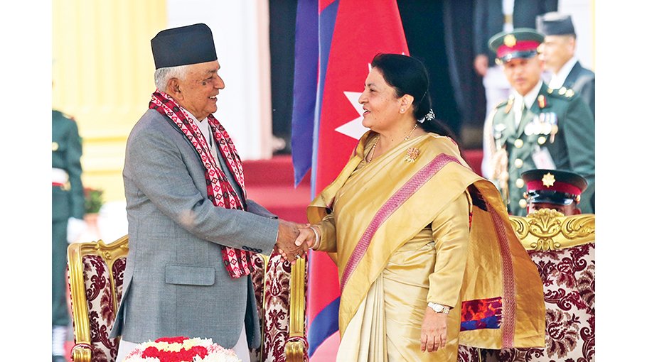 Nepal’s newly elected president takes  oath of office
