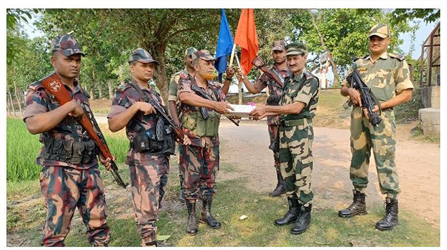 BGB greets BSF with sweets marking Independence Day
