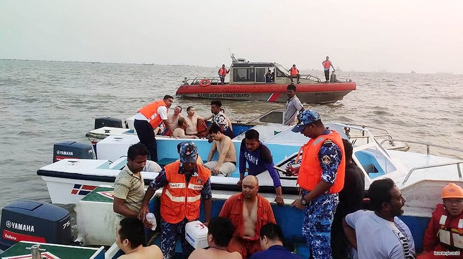 Coast Guards rescue 12 Chinese nationals stranded in Bay 