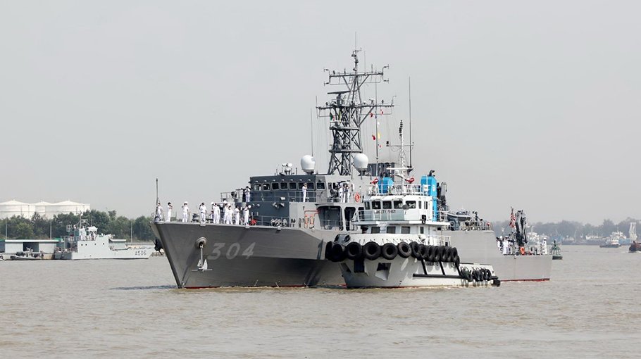 Two Japanese MSDF  vessels anchor at Ctg port