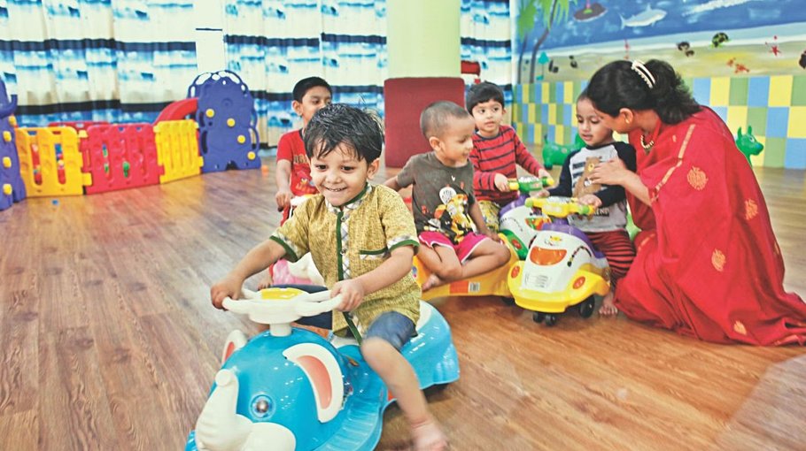 Day-care centres a boon for working mothers