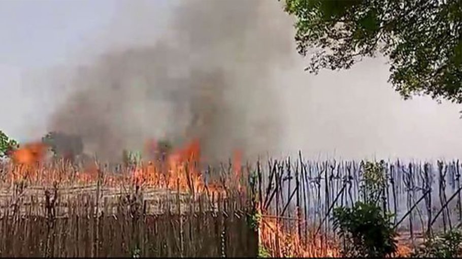 Fire burns down betel leaf, maize field in Chuadanga
