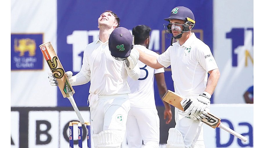 Stirling, Campher hit tons as Ireland record Test score  