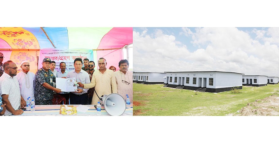 Navy hands over 72 barrack houses for the homeless in Sandwip