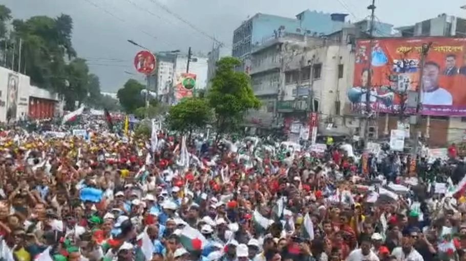 AL, associate bodies stage demo against BNP-Jamaat anarchy 