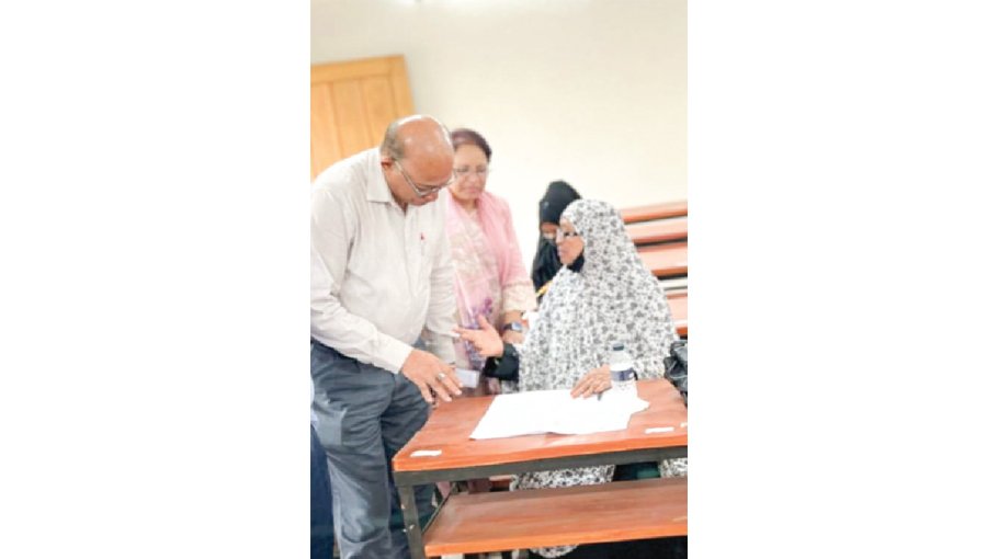 77 year-old takes BOU's admission test