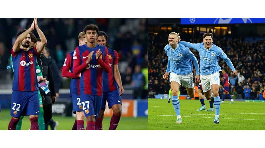 Barca return to Champions League  last 16, Man City claim top spot  
