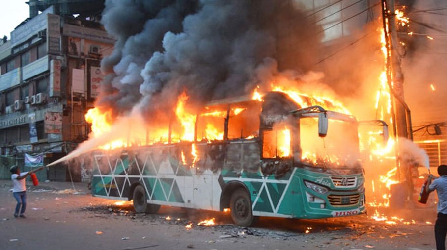 Arsonists torch buses in capital 
