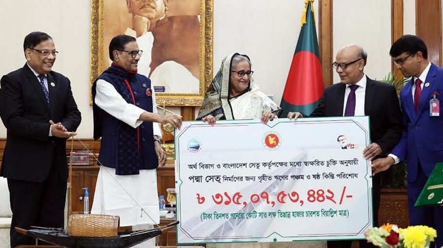 PM receives over TK 315cr Padma Bridge loan installments