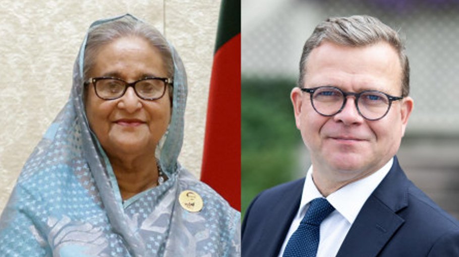 Finland PM greets  Sheikh Hasina on  reelection as PM