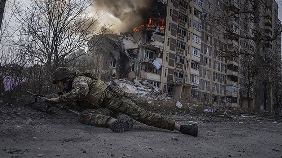 Ukraine endures second year of war  with scene of grief and also joy
