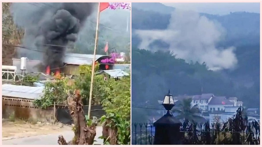Bombs hit China border as war escalates in Myanmar’s Kachin state