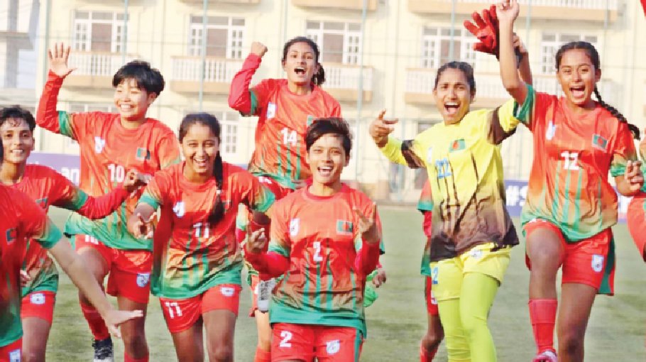Bangladesh   girls trounce   Bhutan 6-0