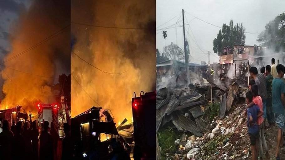 Eight shops gutted by fire in Noakhali 