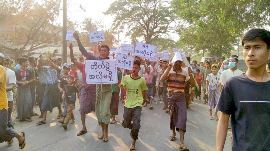‘Myanmar junta orchestrating Rohingya protests against AA in Rakhine’   