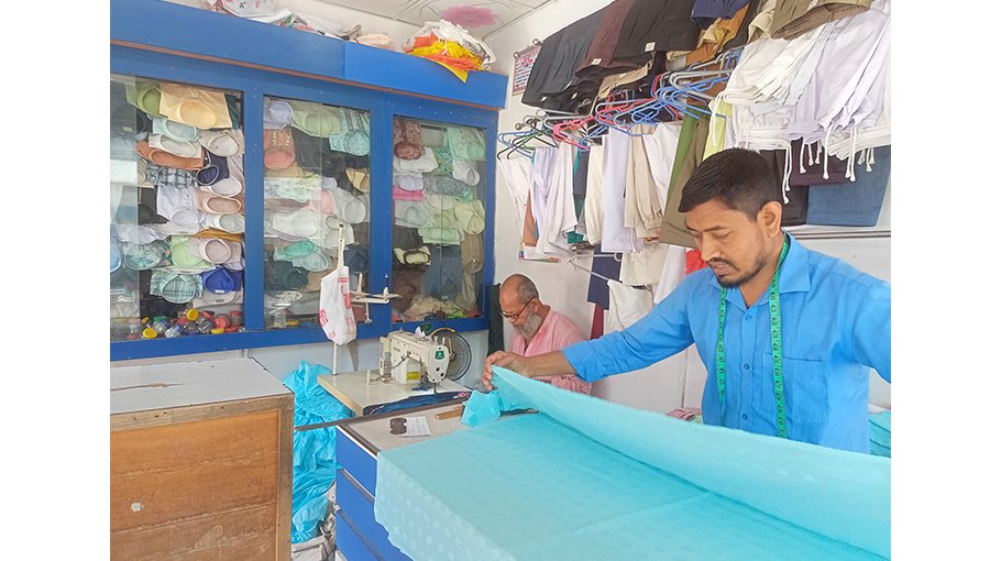 Tailors passing busy days  in Chuadanga