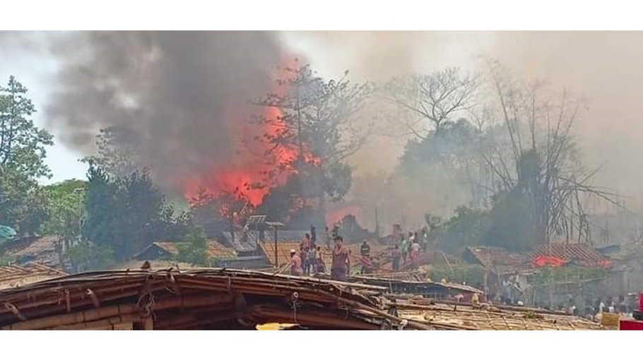 Over 200 shanties gutted by fire at Ukhia Rohingya camp