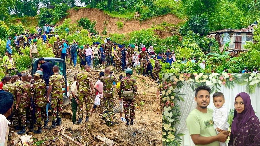 Couple with child die in Sylhet landslide