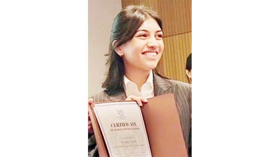 Raimah Chowdhury recognised as global youth leader