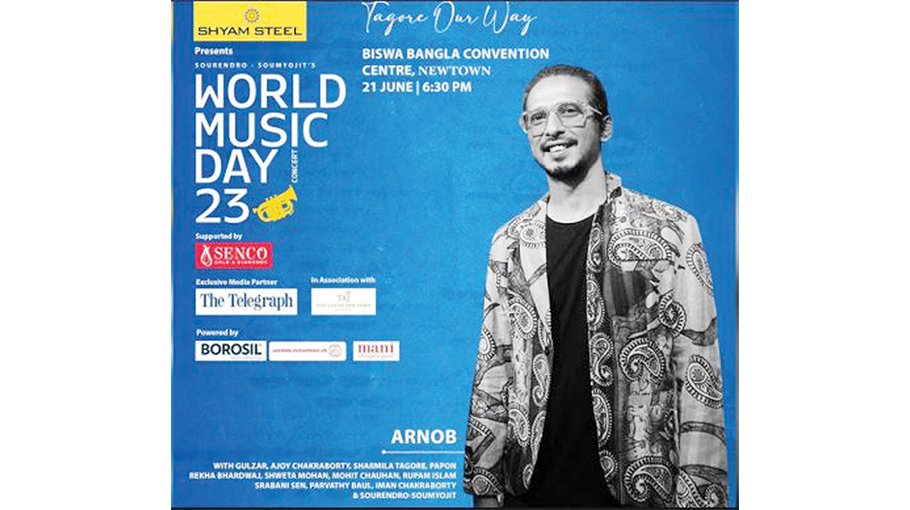Arnob shines at Kolkata concert on World Music Day