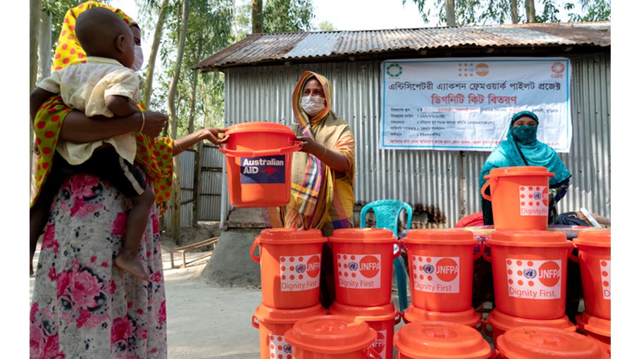UNFPA  hygiene items distributed among women, girls in Jamalpur
