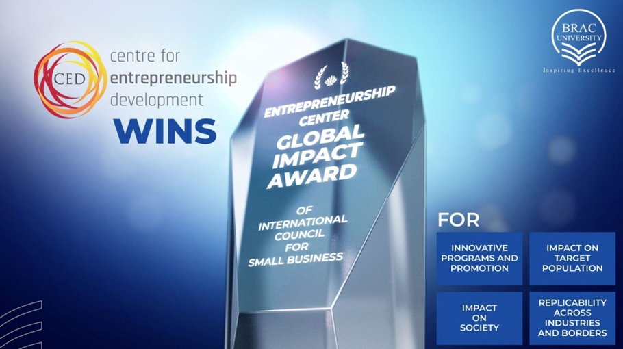 BRACU Entrepreneurship Dev Dept wins Global Impact Award