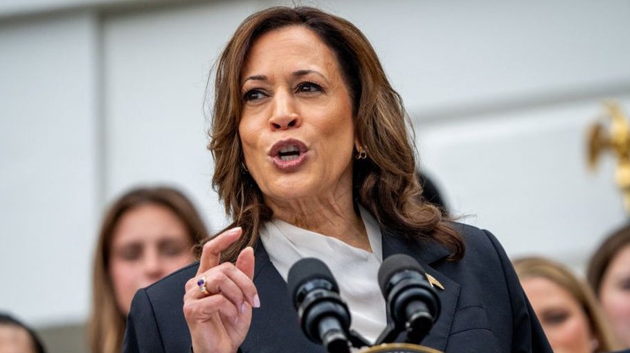 Kamala Harris attacks Trump over ‘fear and hate’ at first rally