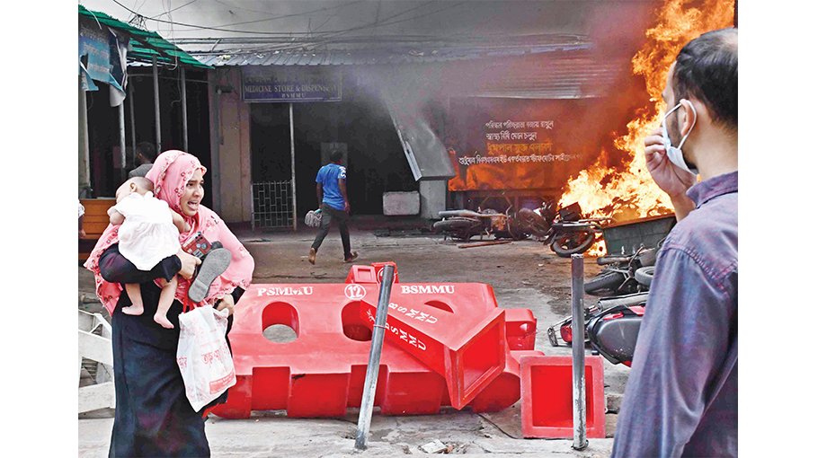 Attack, arson at BSMMU 