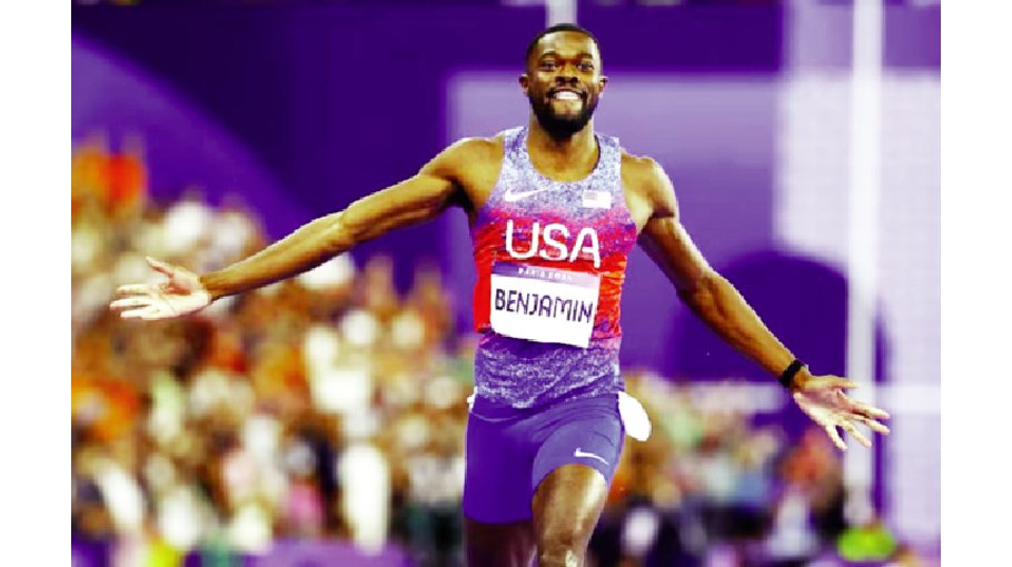 Benjamin clinches gold in hurdles 