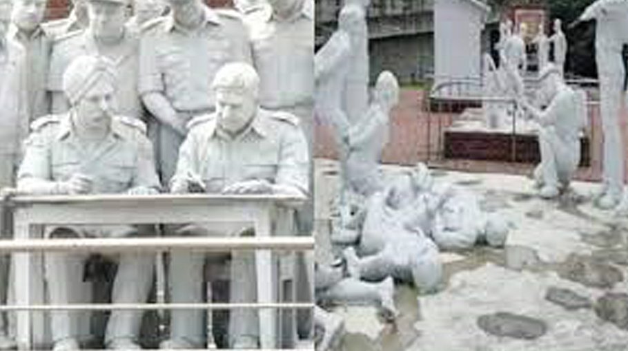 Over 600 sculptures damaged in attack on Mujibnagar Memorial Complex