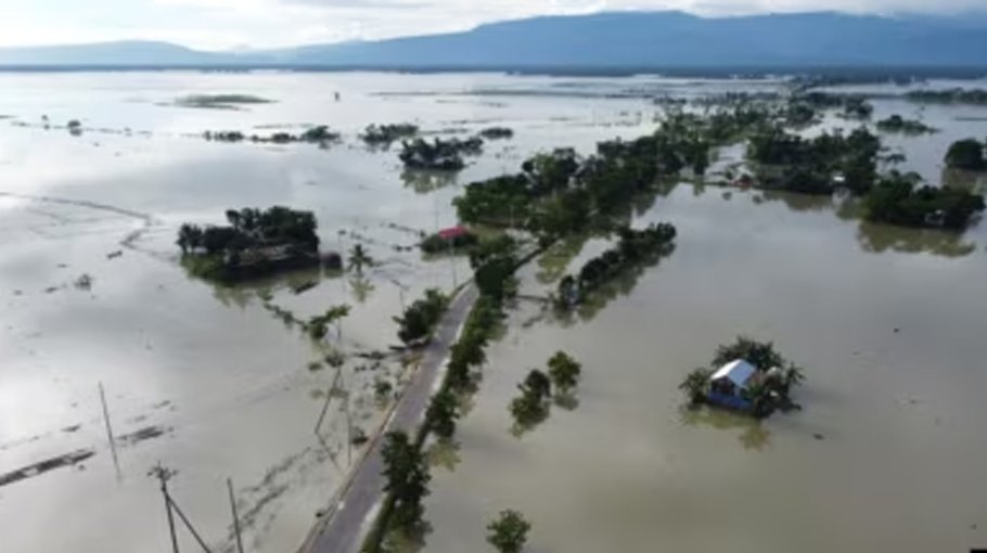 43 rivers swell,  69 fall