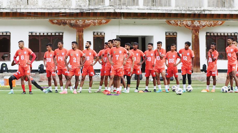 Booters prepare to face Bhutan