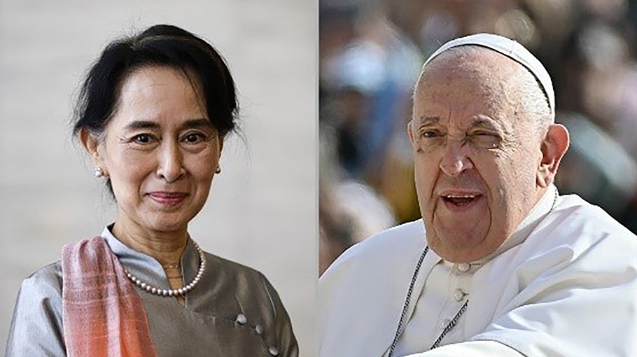 Pope offers refuge to Suu Kyi
