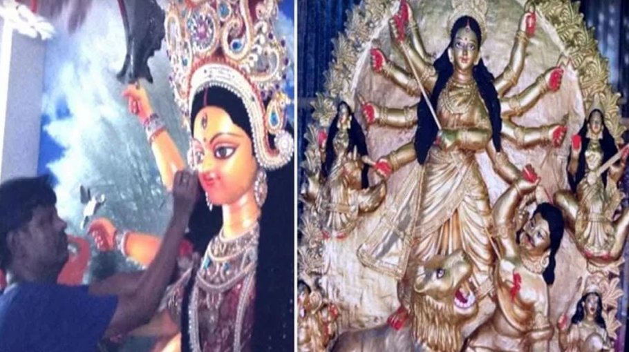Rangpur artisans busy making idols of Goddess Durga