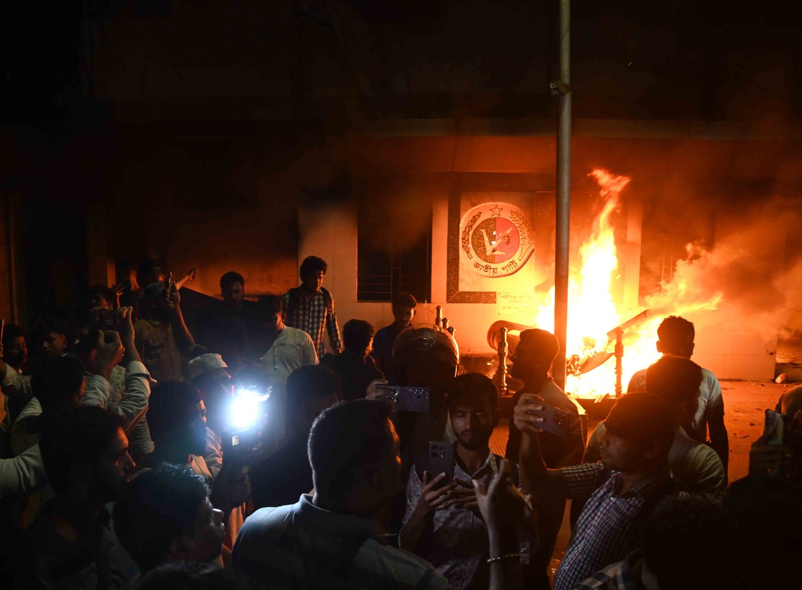 Jatiya Party central office vandalised, set ablaze in Dhaka