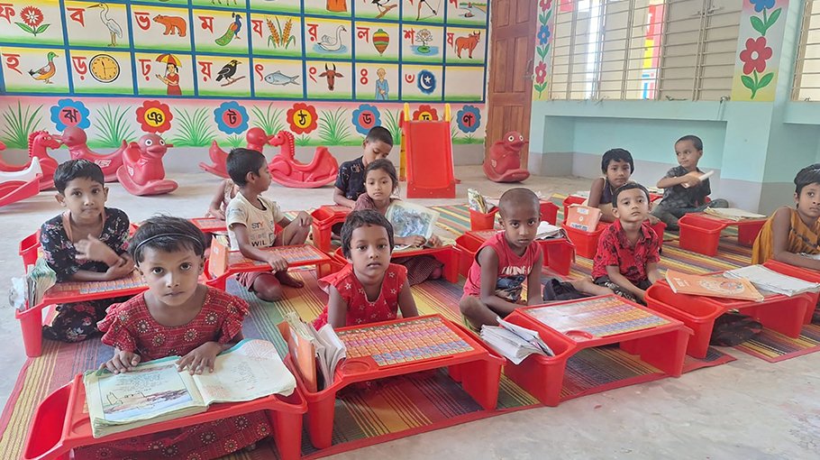 Well-equipped building draws kids to school in Kishoreganj